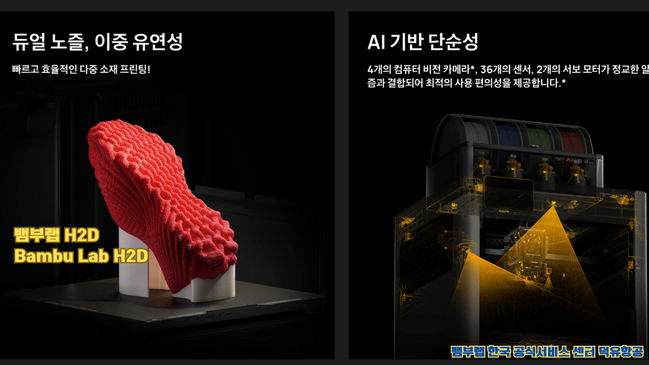 뱀부랩 최고의 고성능 3D프린터 H2D, Bambu Lab's high performance 3D printer H2D