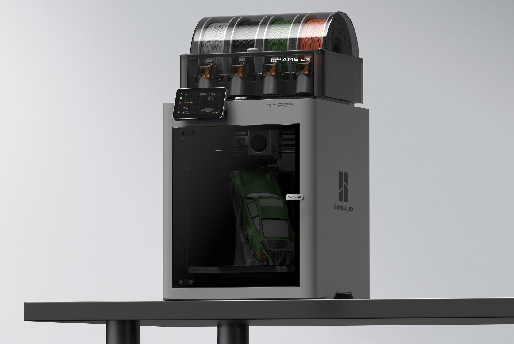 뱀부랩 P2S 5인치 터치스크린, AI고장감지, 자동유량 다이나믹 보정, 다채로운 색상출력, 냉풍냉각 시스템 256*256*256,Bambu Lab P2S