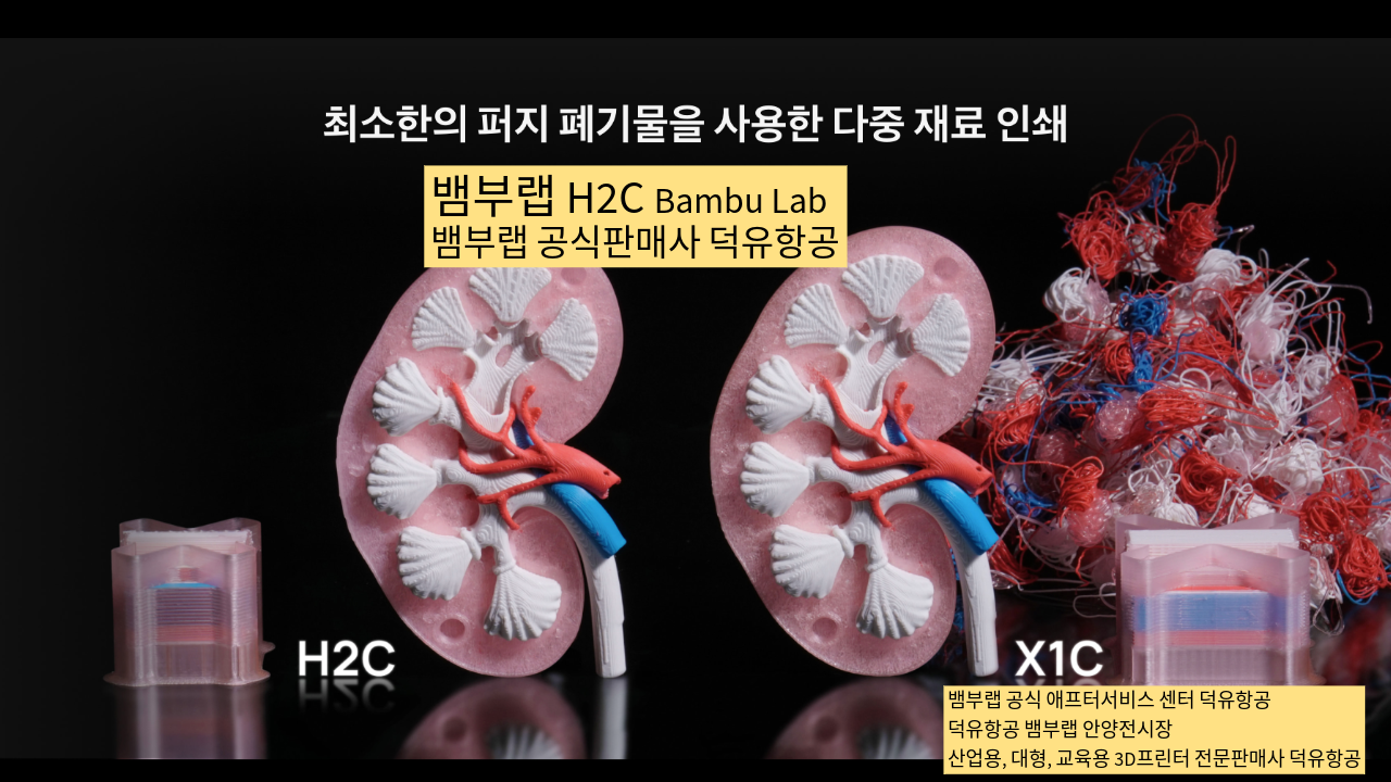뱀부랩 H2C 모델은가장 완성도 높은 뱀부랩 3D프린터 모델입니다. 테크레이더 리뷰외 2개의 H2C 모델리뷰, #Bambulab #뱀부랩 #H2C #덕유항공 #리뷰 #완성도