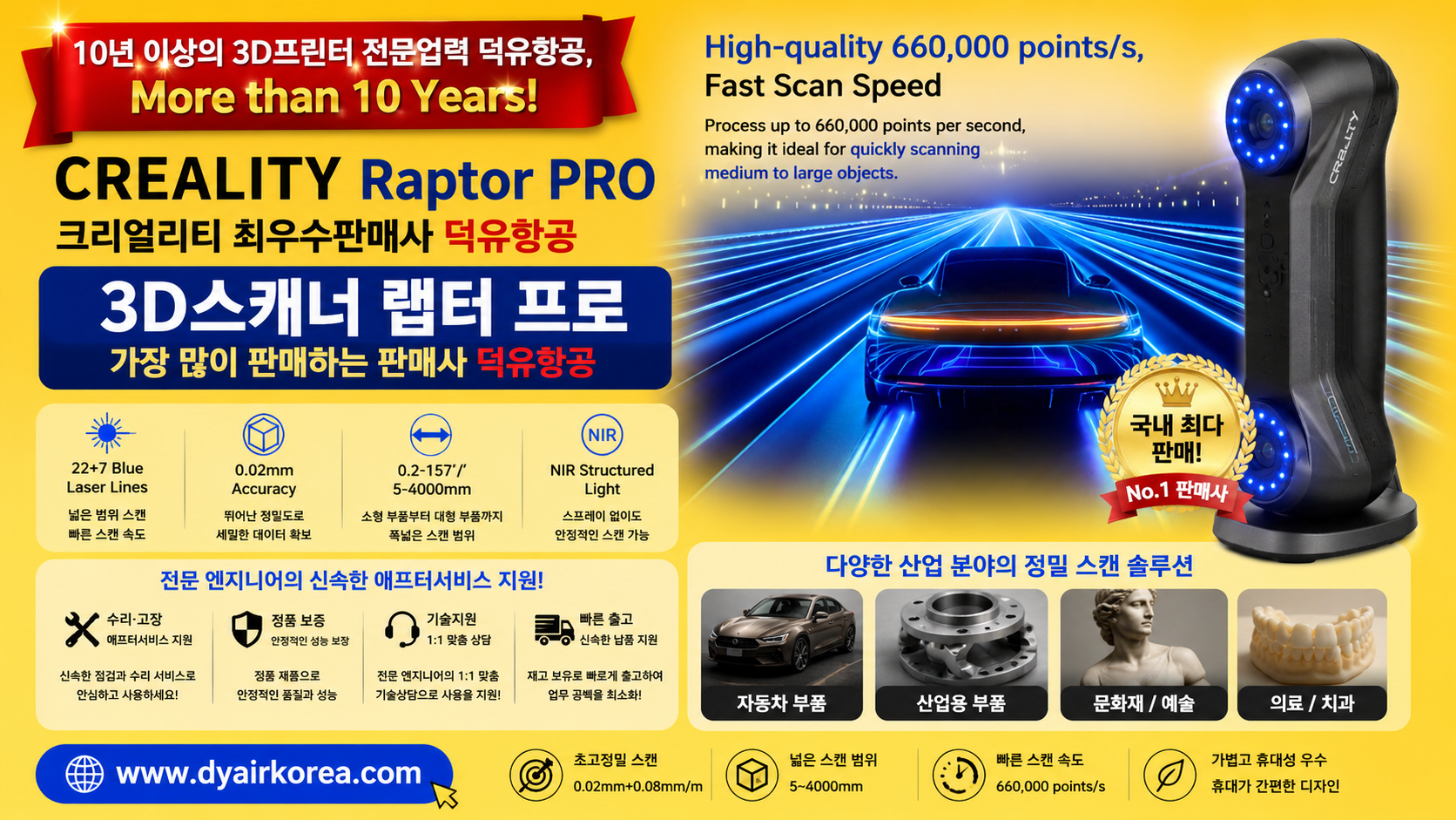 CREALITY Raptor Pro, 크리얼리티 랩터프로 3D스캐너 제품사용 리뷰